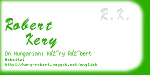 robert kery business card